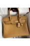 Hermes Birkin 30 Retourne Handmade Bag In Biscuit Clemence Leather