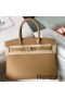 Hermes Birkin 30 Retourne Handmade Bag In Biscuit Swift Leather
