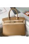 Hermes Birkin 30 Retourne Handmade Bag In Biscuit Swift Leather
