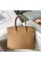Hermes Birkin 30 Retourne Handmade Bag In Biscuit Swift Leather