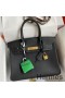 Hermes Birkin 30 Retourne Handmade Bag In Black Clemence Leather