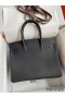 Hermes Birkin 30 Retourne Handmade Bag In Black Clemence Leather