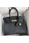 Hermes Birkin 30 Retourne Handmade Bag In Black Epsom Calfskin