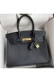 Hermes Birkin 30 Retourne Handmade Bag In Black Epsom Calfskin