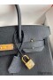 Hermes Birkin 30 Retourne Handmade Bag In Black Epsom Calfskin
