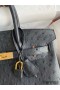 Hermes Birkin 30 Retourne Handmade Bag In Black Ostrich Leather