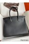 Hermes Birkin 30 Retourne Handmade Bag In Black Swift Leather