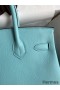 Hermes Birkin 30 Retourne Handmade Bag In Blue Atoll Epsom Calfskin