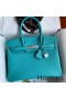 Hermes Birkin 30 Retourne Handmade Bag In Blue Paon Epsom Calfskin