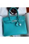 Hermes Birkin 30 Retourne Handmade Bag In Blue Paon Epsom Calfskin