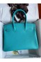 Hermes Birkin 30 Retourne Handmade Bag In Blue Paon Epsom Calfskin