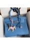 Hermes Birkin 30 Retourne Handmade Bag In Blue Paradise Clemence Leather