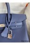 Hermes Birkin 30 Retourne Handmade Bag In Blue Saphir Epsom Calfskin