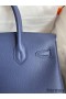 Hermes Birkin 30 Retourne Handmade Bag In Blue Saphir Epsom Calfskin