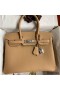 Hermes Birkin 30 Retourne Handmade Bag In Chai Clemence Leather