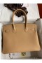 Hermes Birkin 30 Retourne Handmade Bag In Chai Clemence Leather