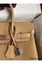 Hermes Birkin 30 Retourne Handmade Bag In Chai Clemence Leather