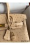 Hermes Birkin 30 Retourne Handmade Bag In Chai Ostrich Leather