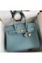 Hermes Birkin 30 Retourne Handmade Bag In Ciel Clemence Leather