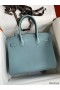 Hermes Birkin 30 Retourne Handmade Bag In Ciel Clemence Leather