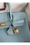 Hermes Birkin 30 Retourne Handmade Bag In Ciel Clemence Leather