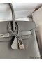 Hermes Birkin 30 Retourne Handmade Bag In Etain Epsom Calfskin
