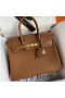 Hermes Birkin 30 Retourne Handmade Bag In Gold Clemence Leather
