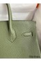 Hermes Birkin 30 Retourne Handmade Bag In Green Clemence Leather