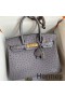 Hermes Birkin 30 Retourne Handmade Bag In Gris Asphalt Ostrich Leather
