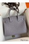 Hermes Birkin 30 Retourne Handmade Bag In Gris Asphalt Ostrich Leather