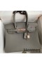 Hermes Birkin 30 Retourne Handmade Bag In Gris Meyer Clemence Leather