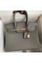 Hermes Birkin 30 Retourne Handmade Bag In Gris Meyer Clemence Leather