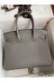 Hermes Birkin 30 Retourne Handmade Bag In Gris Meyer Clemence Leather