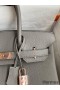 Hermes Birkin 30 Retourne Handmade Bag In Gris Meyer Clemence Leather