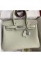 Hermes Birkin 30 Retourne Handmade Bag In Gris Neve Clemence Leather