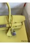 Hermes Birkin 30 Retourne Handmade Bag In Lime Epsom Calfskin