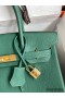 Hermes Birkin 30 Retourne Handmade Bag In Malachite Clemence Leather