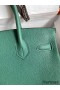 Hermes Birkin 30 Retourne Handmade Bag In Malachite Clemence Leather