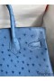 Hermes Birkin 30 Retourne Handmade Bag In Mykonos Ostrich Leather