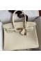 Hermes Birkin 30 Retourne Handmade Bag In Nata Swift Leather