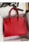 Hermes Birkin 30 Retourne Handmade Bag In Red Epsom Calfskin