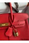 Hermes Birkin 30 Retourne Handmade Bag In Red Epsom Calfskin