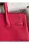 Hermes Birkin 30 Retourne Handmade Bag In Rose Red Clemence Leather