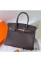 Hermes Birkin 30 Retourne Handmade Bag In Rouge Sellier Clemence Leather
