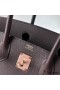 Hermes Birkin 30 Retourne Handmade Bag In Rouge Sellier Clemence Leather