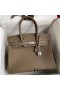 Hermes Birkin 30 Retourne Handmade Bag In Taupe Clemence Leather