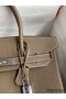 Hermes Birkin 30 Retourne Handmade Bag In Taupe Clemence Leather