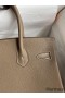 Hermes Birkin 30 Retourne Handmade Bag In Taupe Clemence Leather