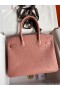 Hermes Birkin 30 Retourne Handmade Bag In Terre Cuite Ostrich Leather