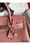 Hermes Birkin 30 Retourne Handmade Bag In Terre Cuite Ostrich Leather